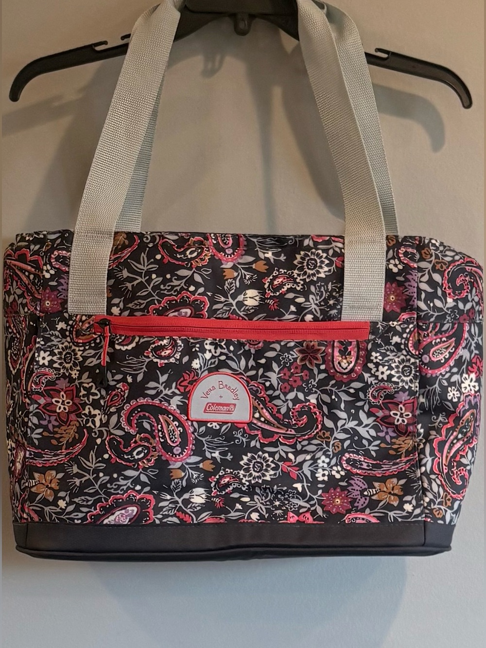 Vera Bradley x Coleman Outlander Soft Cooler Tote in Eden Paisley Gray Floral
